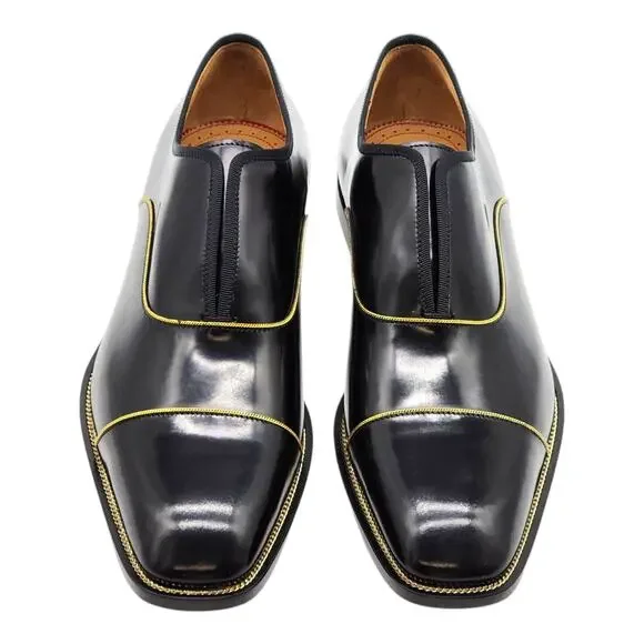 Christian Louboutin Alpha Male Patent Leather Oxford Shoes Black EU 40.5 US 7.5